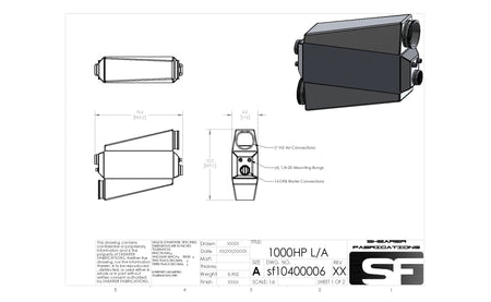 1000hp, Opposed, Single In/Out - HP Race Brands - Shearer Fabrications, Inc. - Intercooler