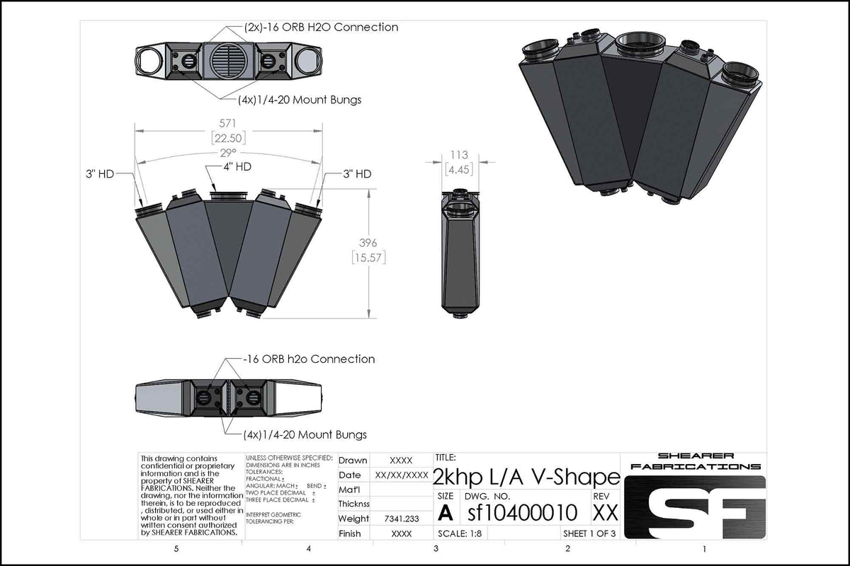 2000hp, Dual In, Single Out - HP Race Brands - Shearer Fabrications, Inc. - Intercooler