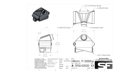2000hp Dual In, Single Out - HP Race Brands - Shearer Fabrications, Inc. - Intercooler