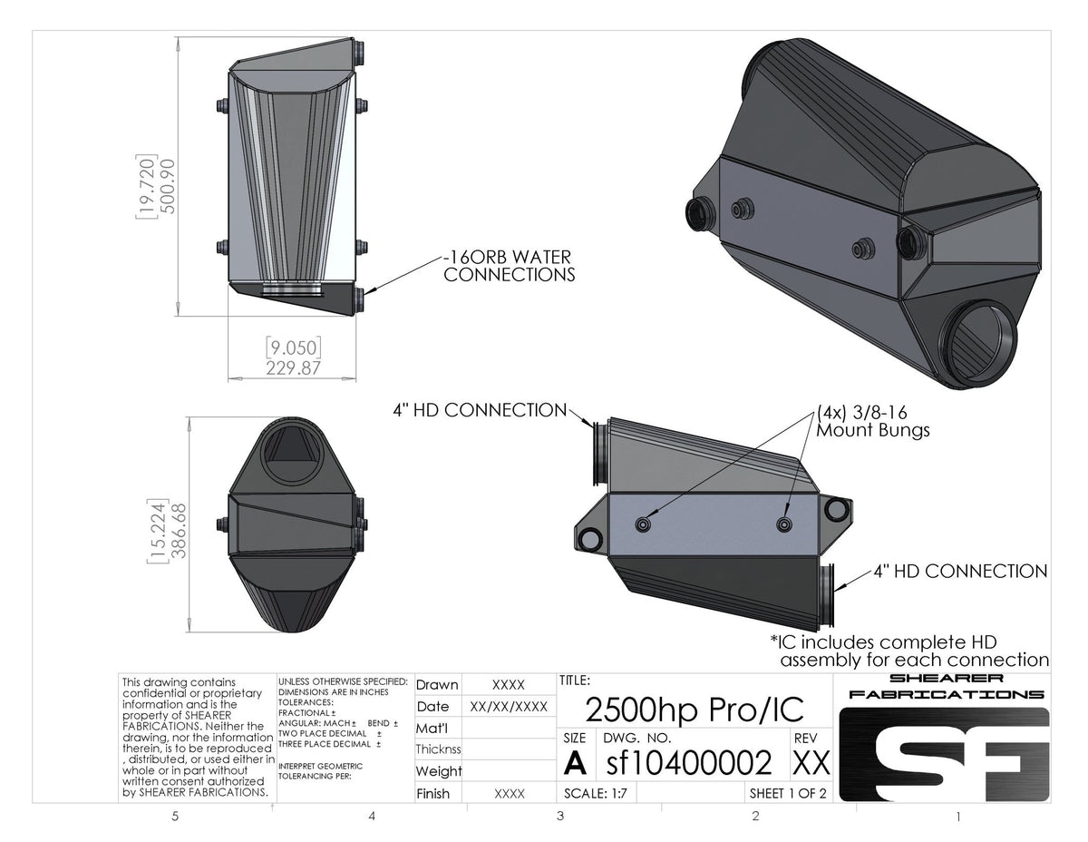 2500hp Pro/IC, Opposed - HP Race Brands - Shearer Fabrications, Inc. - Intercooler