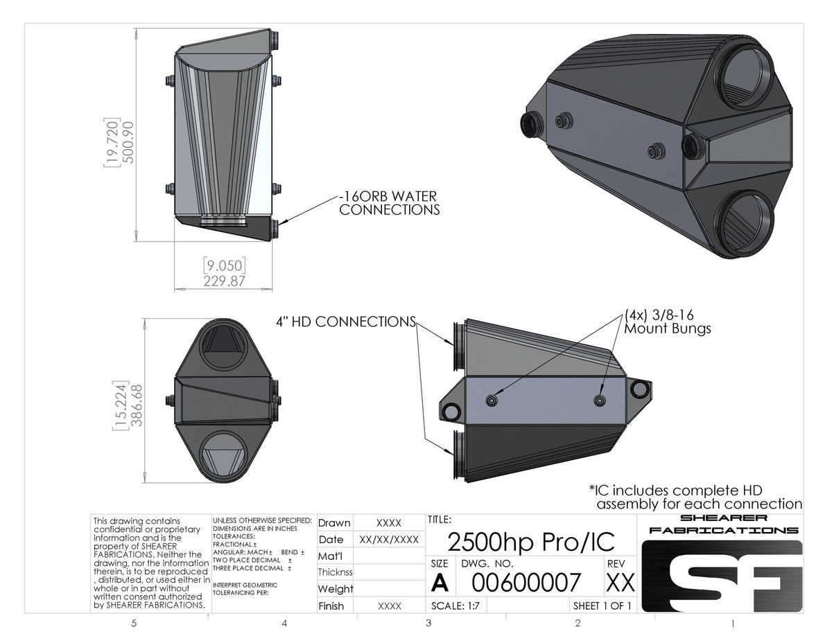 2500hp Pro/Series Liquid-Air - HP Race Brands - Shearer Fabrications, Inc. - Intercooler