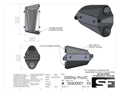 2500hp Pro/Series Liquid-Air - HP Race Brands - Shearer Fabrications, Inc. - Intercooler