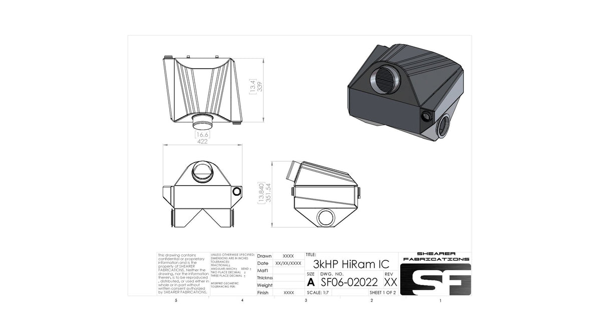 3000hp Dual In, Single Out - HP Race Brands - Shearer Fabrications, Inc. - Intercooler