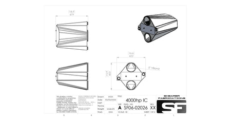4000hp IC, 5" In/Out - HP Race Brands - Shearer Fabrications, Inc. - Intercooler