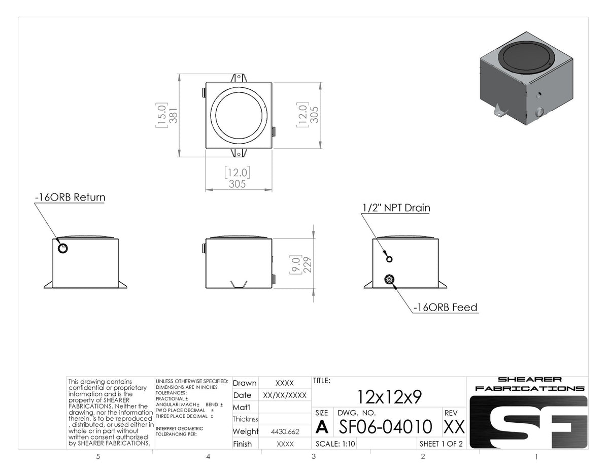 5gal Water Tank - HP Race Brands - Shearer Fabrications, Inc. - Water Tank