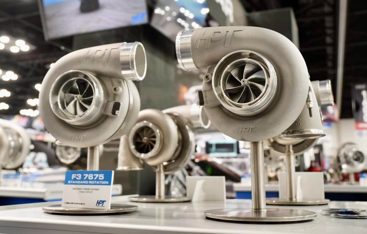 A Set of HPT Mirror Image F3 7675 Turbochargers
