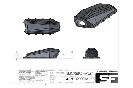 BBC/SBC HiRam Sheetmetal Lid - HP Race Brands - Shearer Fabrications, Inc. - Intake Lid