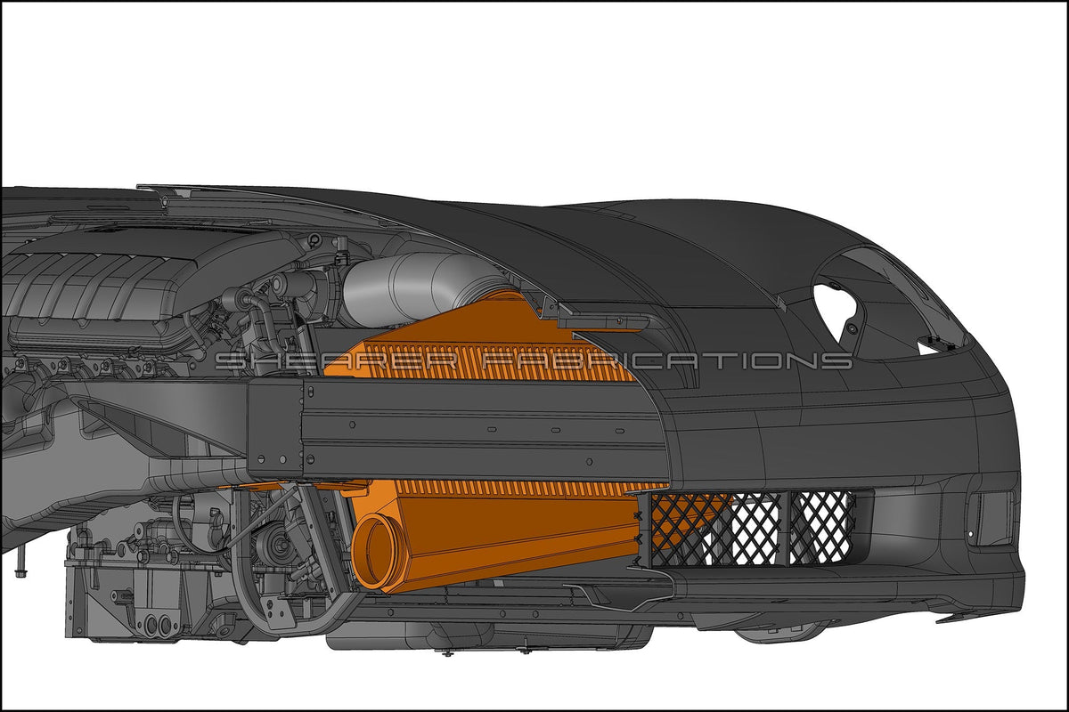 C6 Corvette Pro Series, Single Inlet/Outlet 1200hp - HP Race Brands - Shearer Fabrications, Inc. - Intercooler