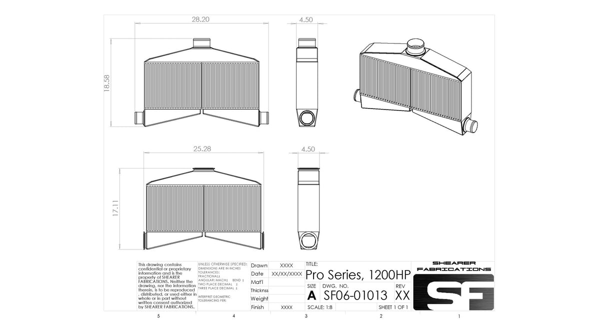 C6 Corvette Pro Series, TT, 1200hp - HP Race Brands - Shearer Fabrications, Inc. - Intercooler