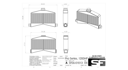 C6 Corvette Pro Series, TT, 1200hp - HP Race Brands - Shearer Fabrications, Inc. - Intercooler