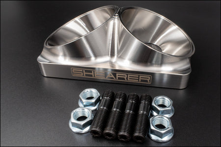 Canted Inlet T6 Open, Dual 3" - HP Race Brands - Shearer Fabrications, Inc. - Turbo Flange