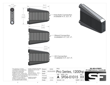 CTS-V V2 Single Inlet/Outlet Intercooler - HP Race Brands - Shearer Fabrications, Inc. - Intercooler