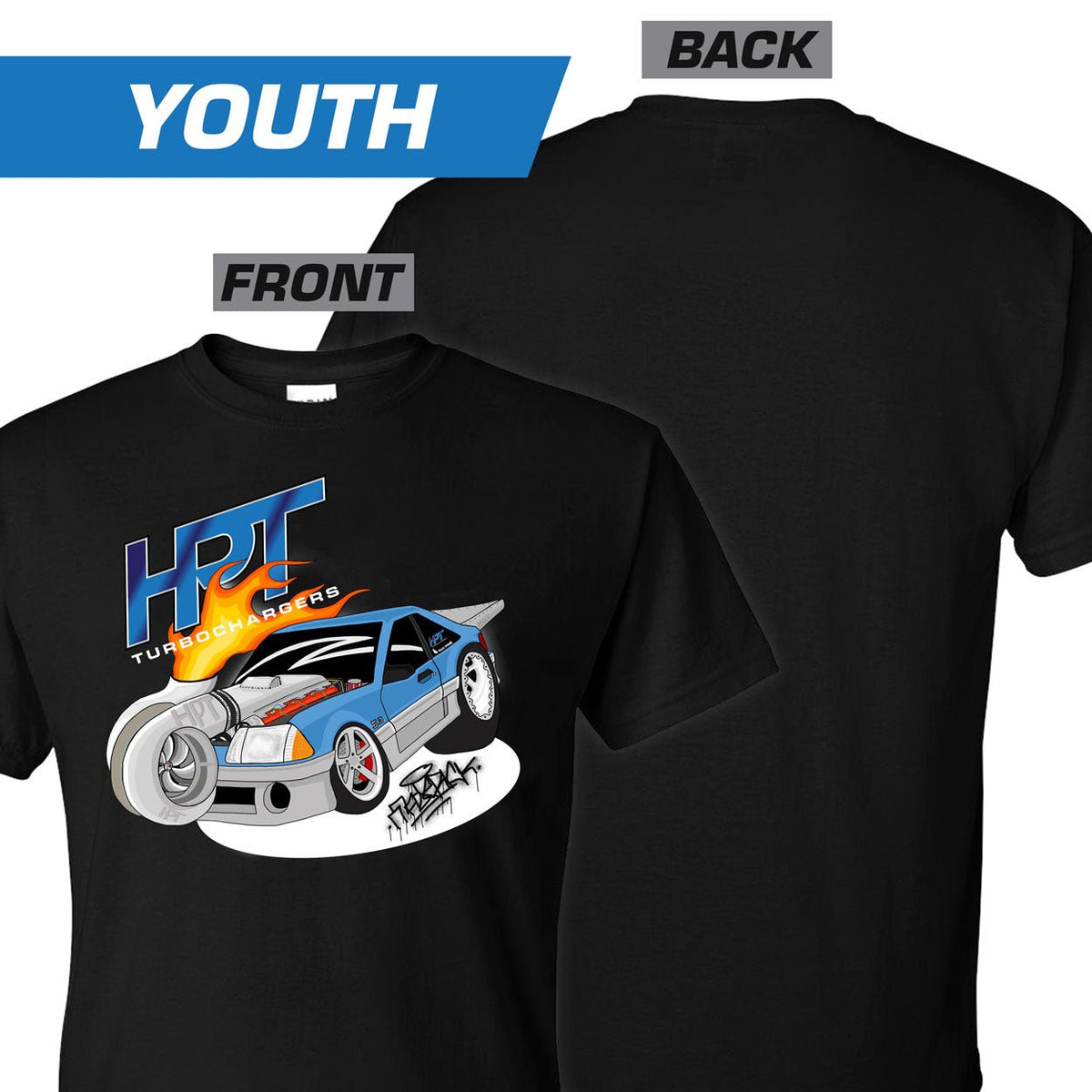 Father & Son Matching T-Shirt Bundle - Maverick Foxbody x HPT Turbo - HP Race Brands - HPT Turbo - Apparel & Merchandise