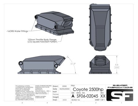 HiRam Coyote Pro/Series, 2500hp - HP Race Brands - Shearer Fabrications, Inc. - Intercooler