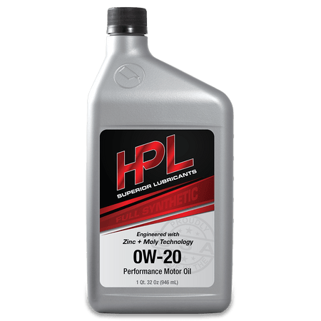 HPL 0W20 High Performance Motor Oil - HP Race Brands - HPL Superior Lubricants - Engine Oil