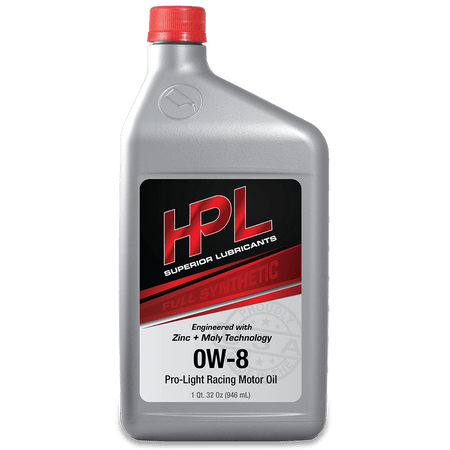HPL 0W8 Pro - Light Racing Motor Oil - HP Race Brands - HPL Superior Lubricants - Engine Oil