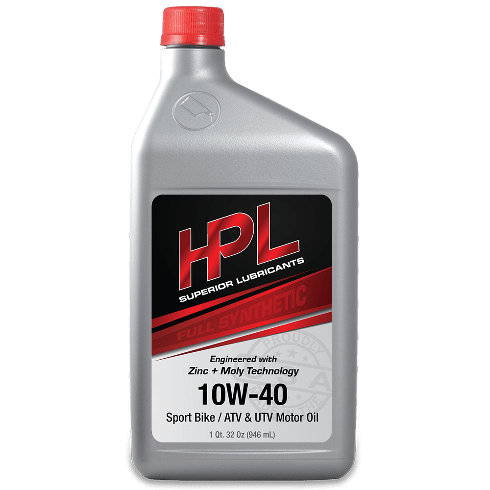 HPL 10W - 40 Wet Clutch Oil - Sport Bike / UTV / ATV - HP Race Brands - HPL Superior Lubricants - Engine Oil