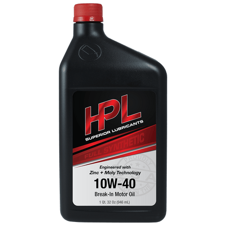 HPL 10W40 Break - In Motor Oil - HP Race Brands - HPL Superior Lubricants - Engine Oil