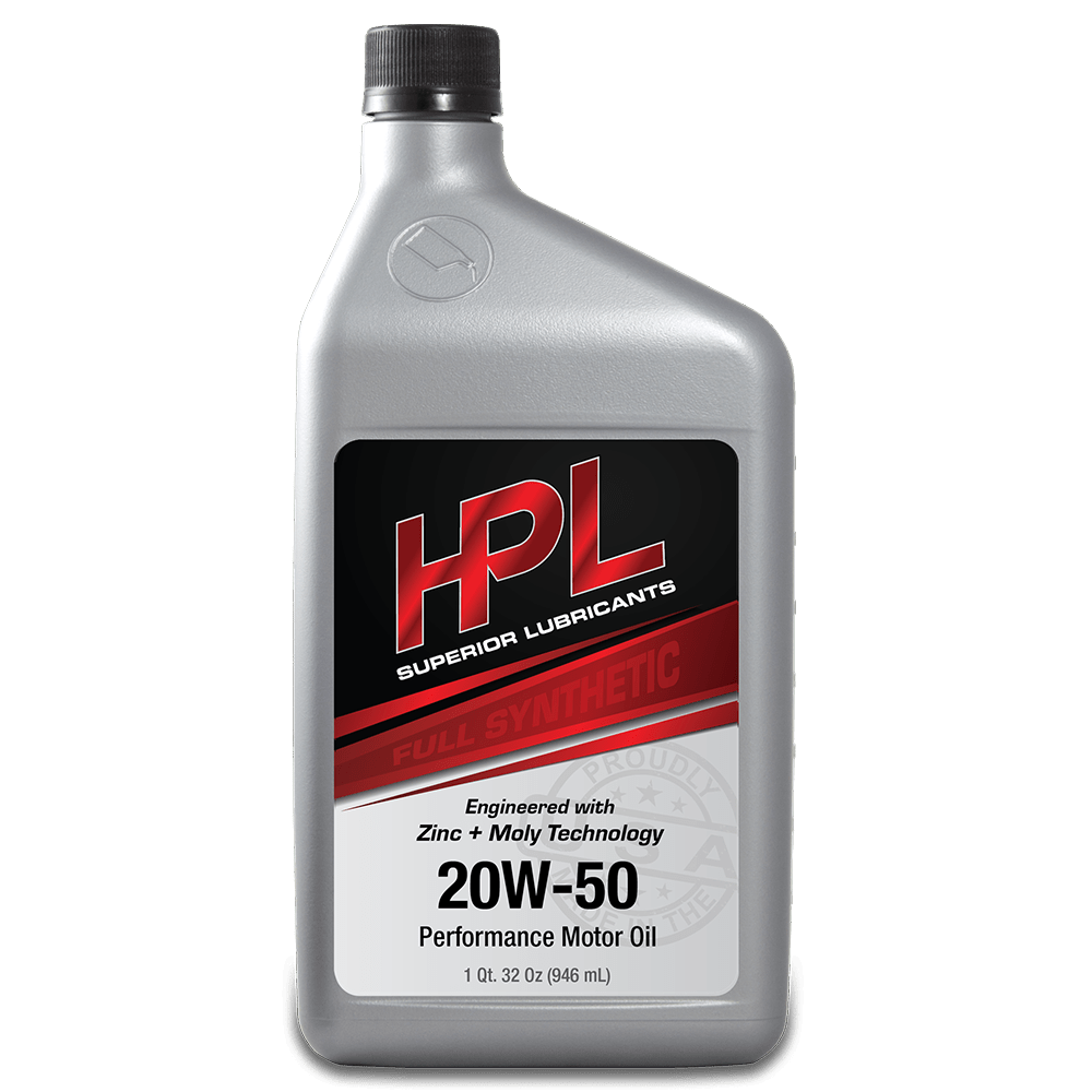 HPL 20W - 50 High Performance Motor Oil - HP Race Brands - HPL Superior Lubricants - Engine Oil