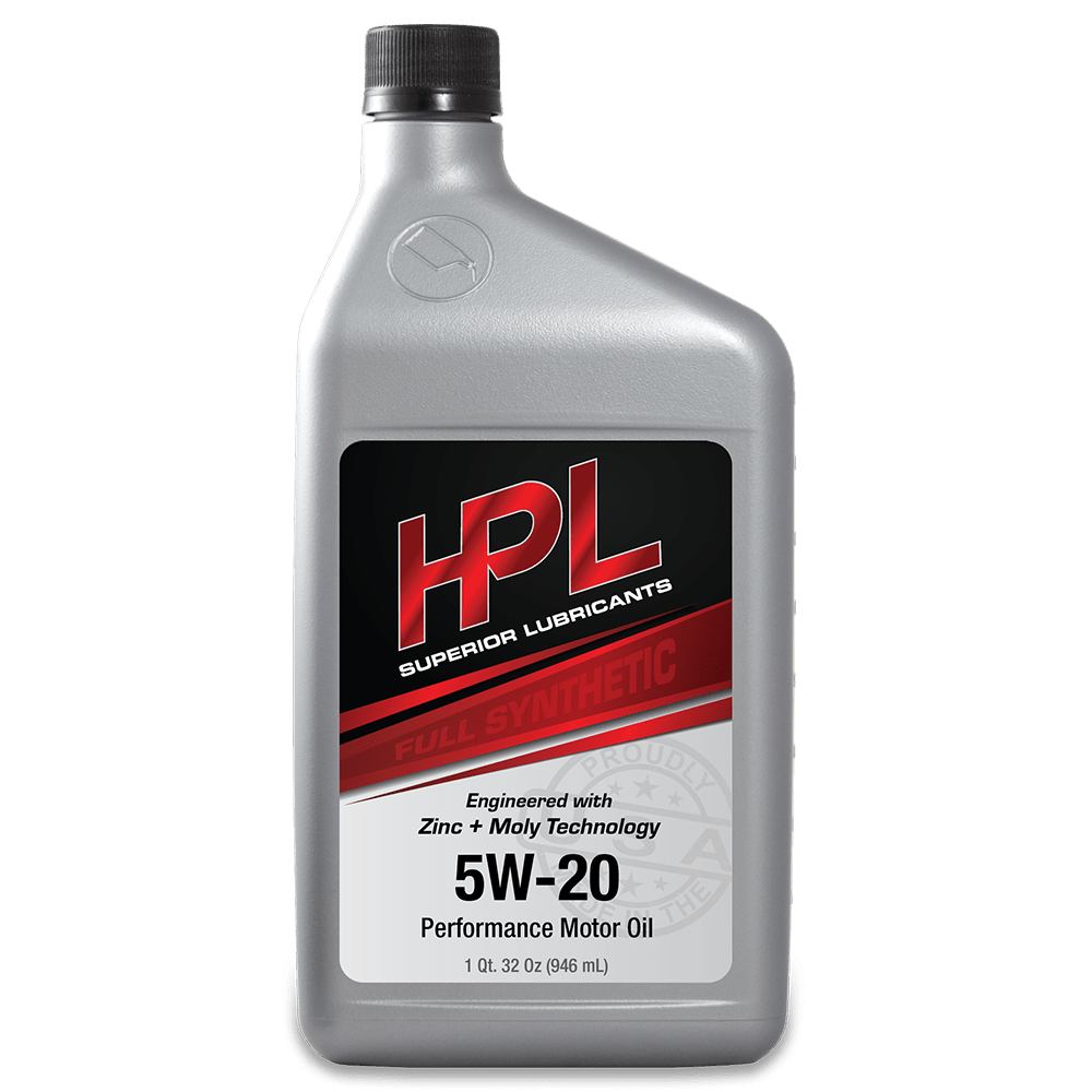 HPL 5W - 20 High Performance Motor Oil - HP Race Brands - HPL Superior Lubricants - Engine Oil