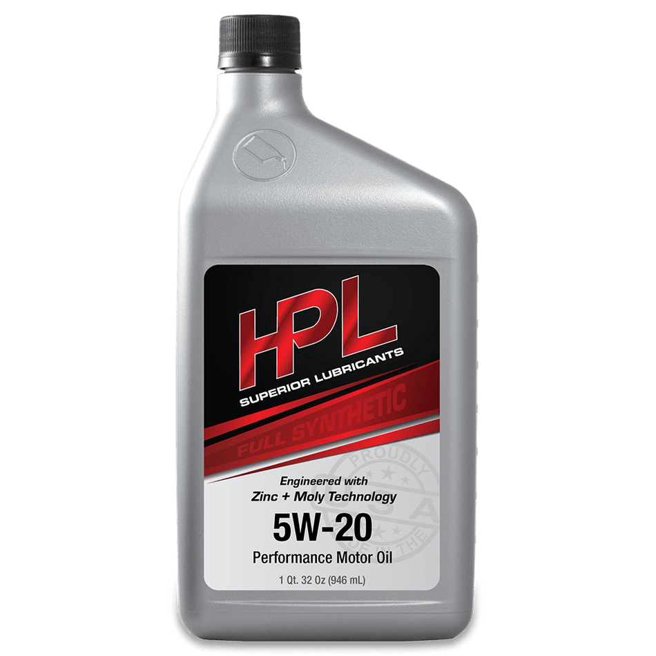 HPL 5W - 20 High Performance Motor Oil - HP Race Brands - HPL Superior Lubricants - Engine Oil