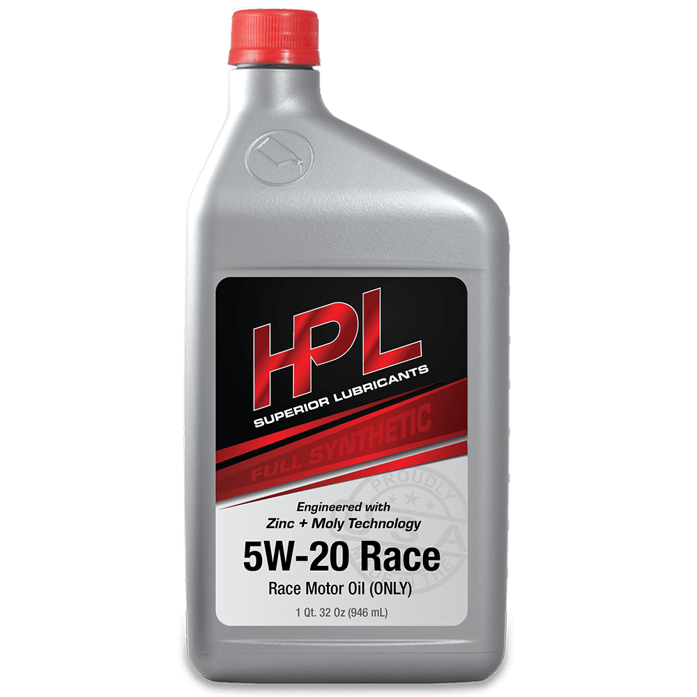 HPL 5W - 20 Race Motor Oil - HP Race Brands - HPL Superior Lubricants - Engine Oil