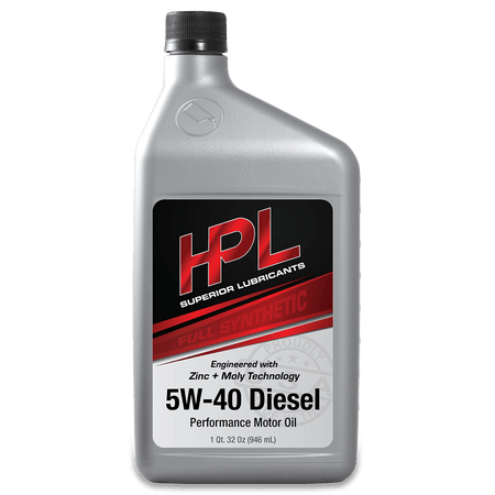 HPL 5W - 40 Diesel Motor Oil - HP Race Brands - HPL Superior Lubricants - Engine Oil