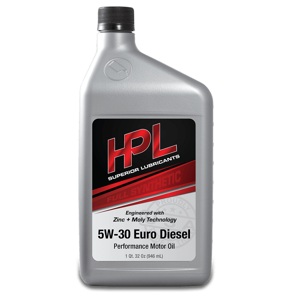 HPL 5W30 European Diesel Motor Oil - HP Race Brands - HPL Superior Lubricants - Engine Oil