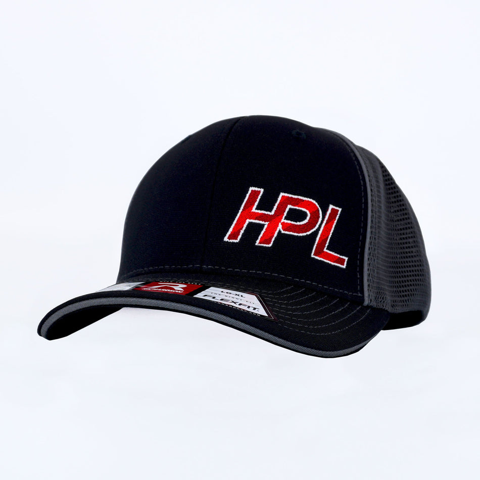 HPL Black/Gray Mesh Fitted Hat - HP Race Brands - HPL Superior Lubricants - Apparel & Merchandise