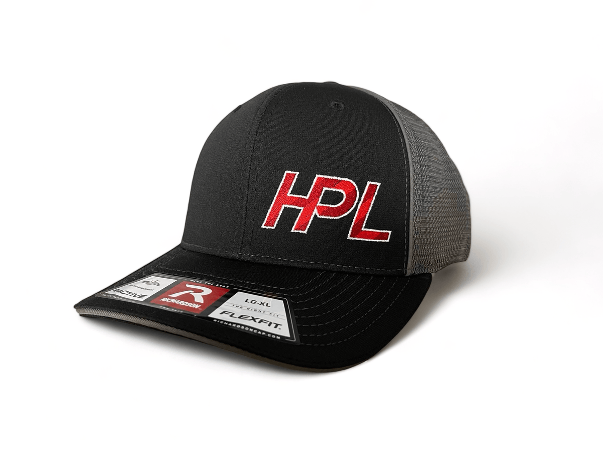 HPL Black/Gray Mesh Fitted Hat - HP Race Brands - HPL Superior Lubricants - Apparel & Merchandise