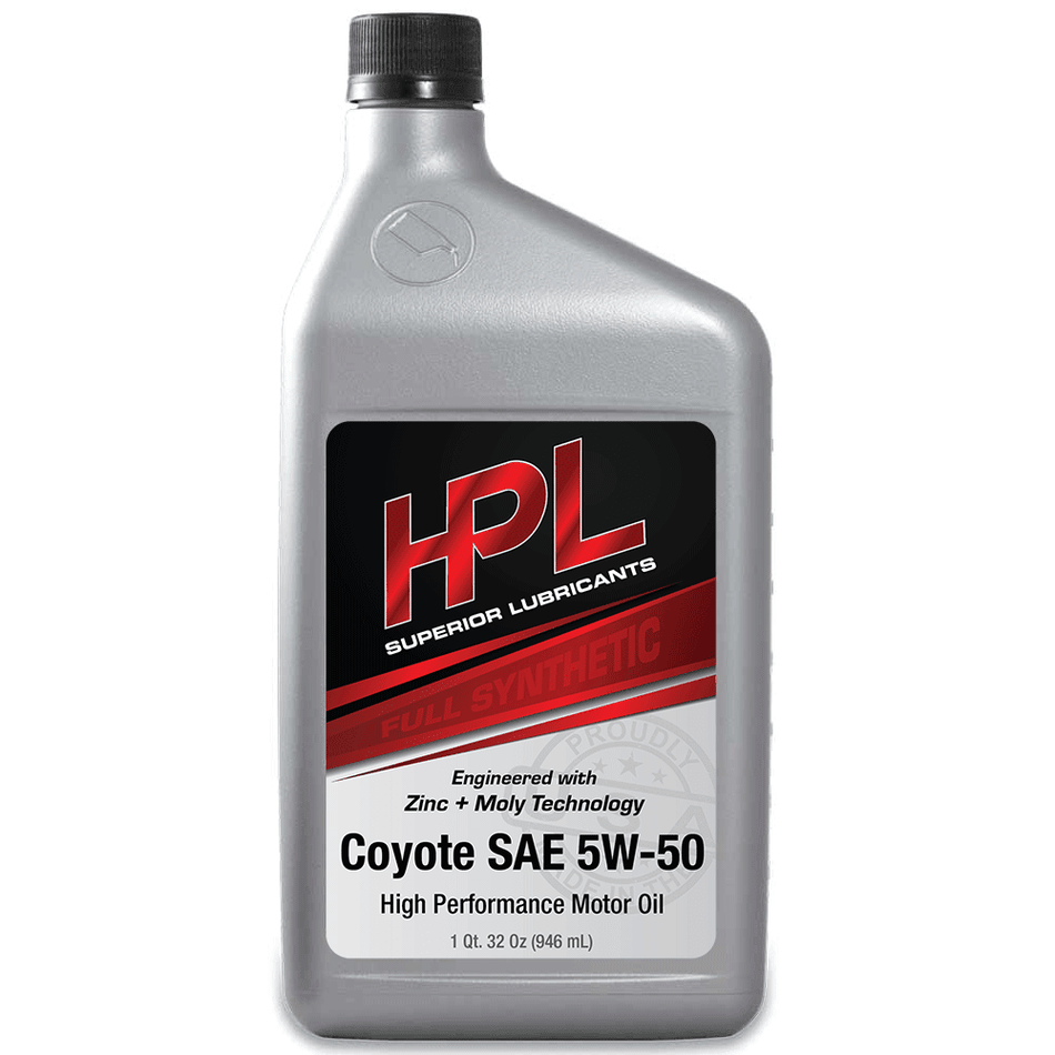 HPL Coyote 5W50 High Performance Motor Oil - HP Race Brands - HPL Superior Lubricants - Engine Oil