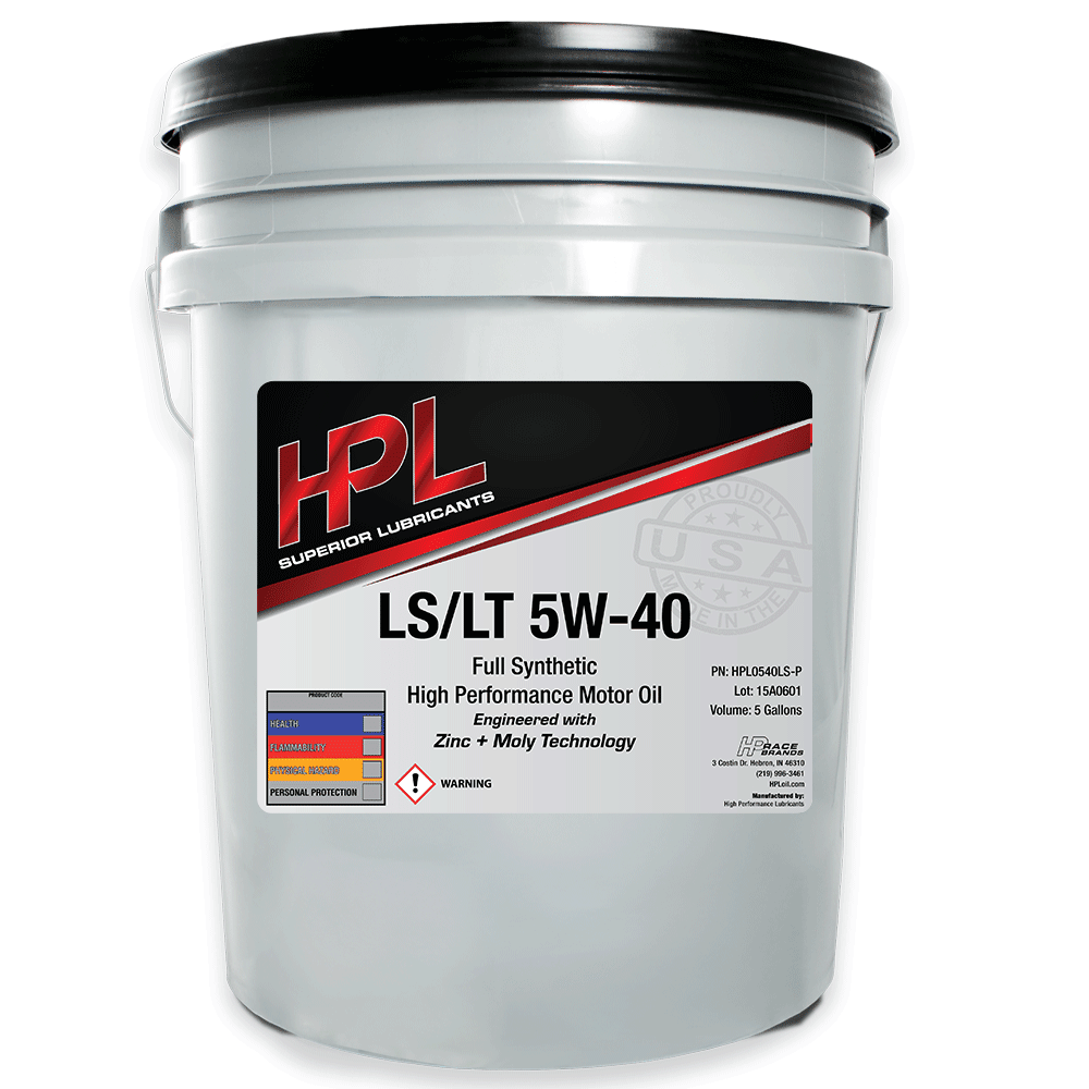 HPL LS/LT 5W - 40 High Performance Motor Oil - HP Race Brands - HPL Superior Lubricants - Engine Oil