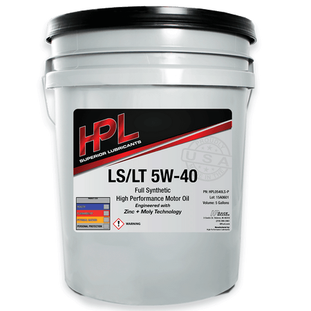 HPL LS/LT 5W - 40 High Performance Motor Oil - HP Race Brands - HPL Superior Lubricants - Engine Oil