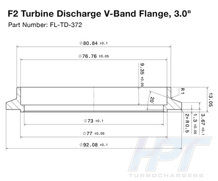 HPT F1 / F1.5 / F2 Discharge Flange & Clamp Kit - 3.00" - HP Race Brands - HPT Turbo - Clamp & Flange Kit