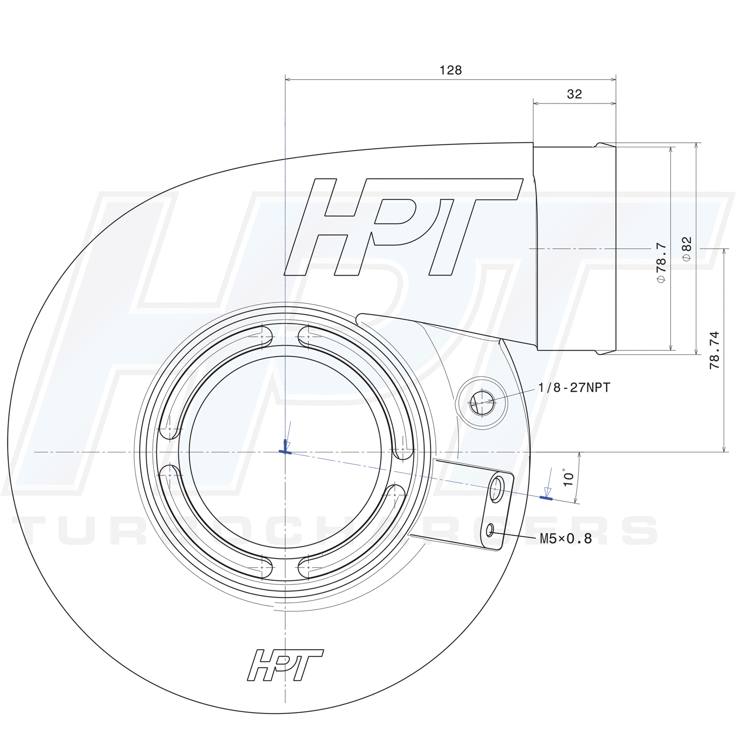 HPT F3 7675 Turbocharger - HP Race Brands - HPT Turbo - Turbocharger