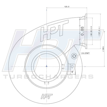 HPT F3R Compressor Cover - HP Race Brands - HPT Turbo - Compressor Cover