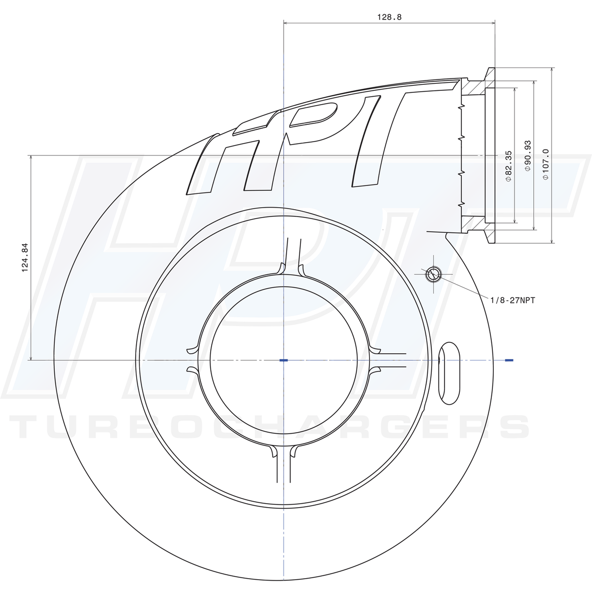 HPT F5 85103 Turbocharger - HP Race Brands - HPT Turbo - Turbocharger