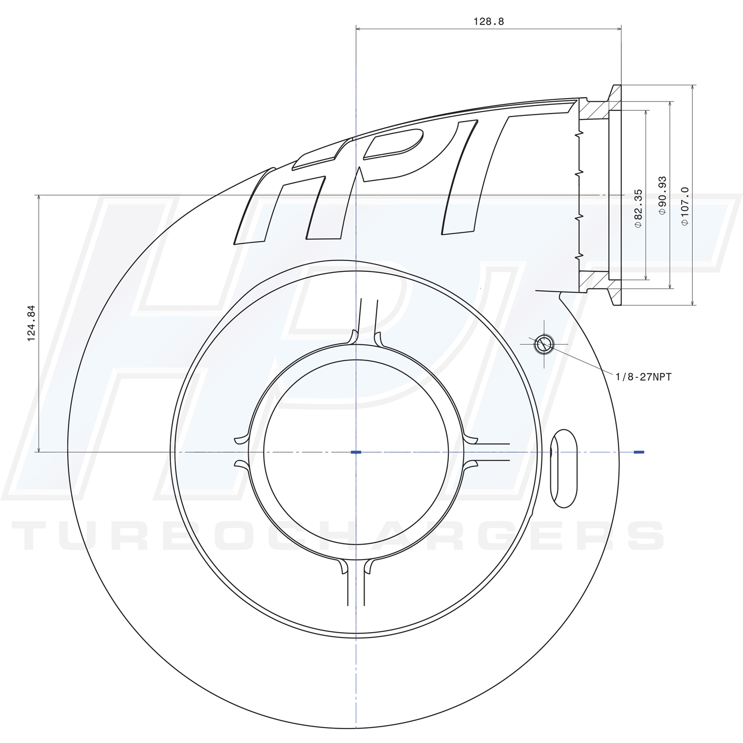 HPT F5 85103 Turbocharger - HP Race Brands - HPT Turbo - Turbocharger