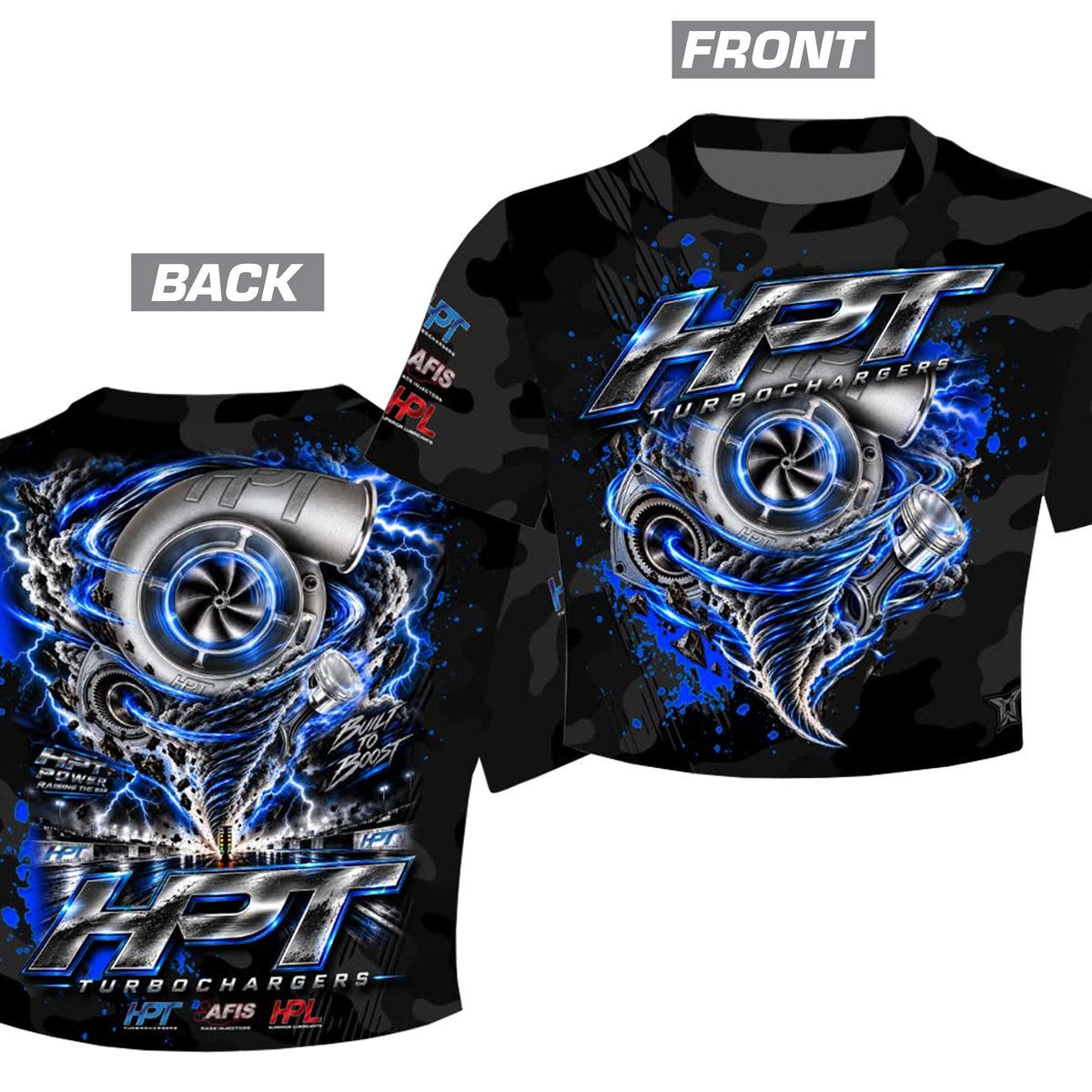 HPT Sublimated Short Sleeve Ladies Crop Top - HP Race Brands - HPT Turbo - Apparel & Merchandise