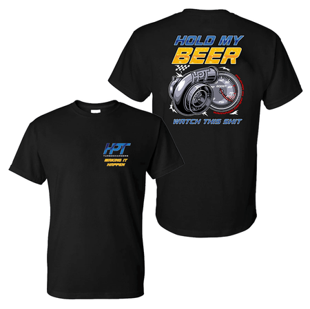 HPT Turbo Hold My Beer T-shirt (Black) - HP Race Brands - HP Race Brands - Apparel & Merchandise