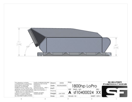Low Profile Hi-Ram Cooler, 1800hp - HP Race Brands - Shearer Fabrications, Inc. - Intercooler