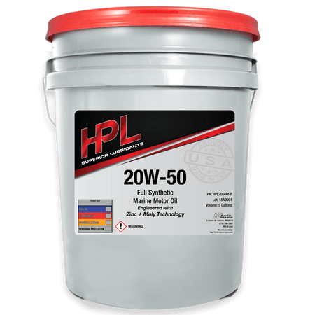 Marine Motor Oil - 5 Gallon Pail - HP Race Brands - HPL Superior Lubricants - Engine Oil