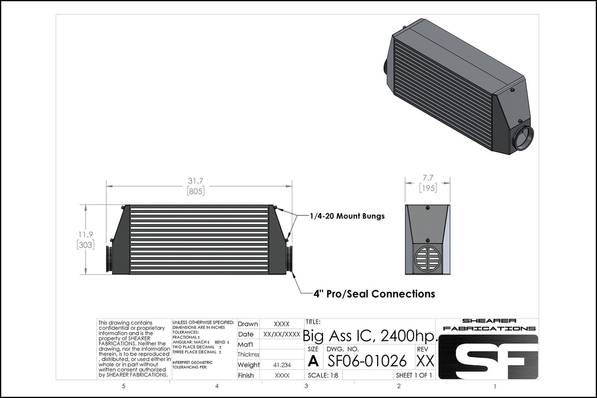 Pro Series, 2400hp, BAIC - HP Race Brands - Shearer Fabrications, Inc. - Intercooler