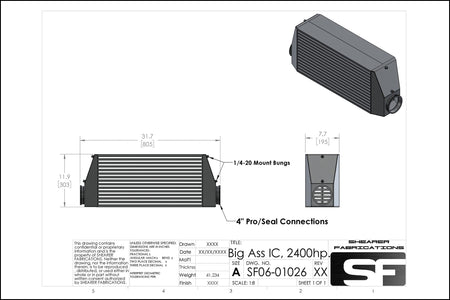 Pro Series, 2400hp, BAIC - HP Race Brands - Shearer Fabrications, Inc. - Intercooler