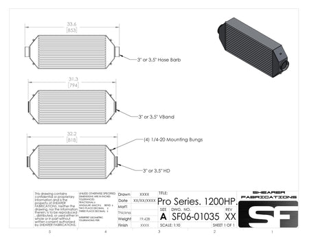 Pro/Series, 1200hp - HP Race Brands - Shearer Fabrications, Inc. - Intercooler