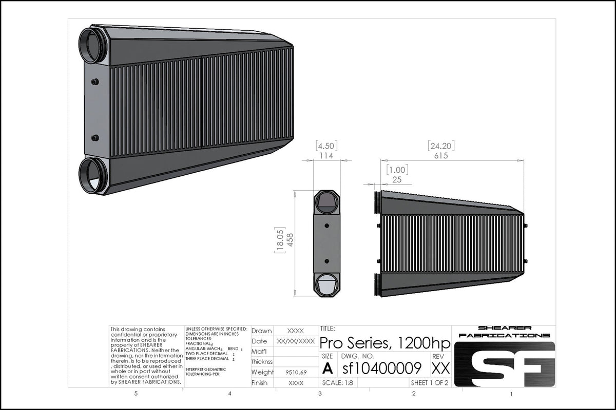 Pro/Series, 1200hp - HP Race Brands - Shearer Fabrications, Inc. - Intercooler