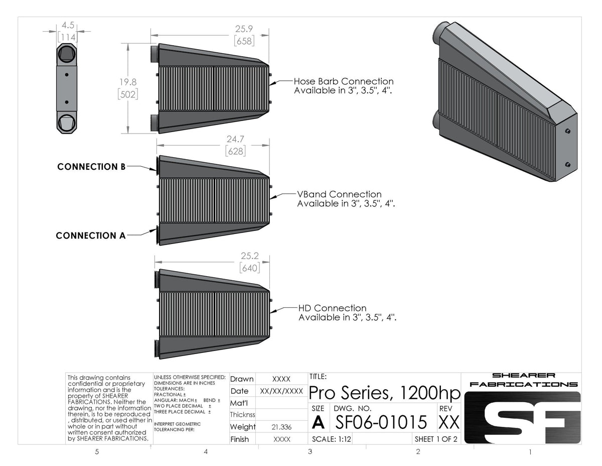 Pro/Series, 1200hp - HP Race Brands - Shearer Fabrications, Inc. - Intercooler
