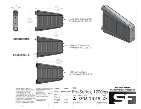 Pro/Series, 1200hp - HP Race Brands - Shearer Fabrications, Inc. - Intercooler