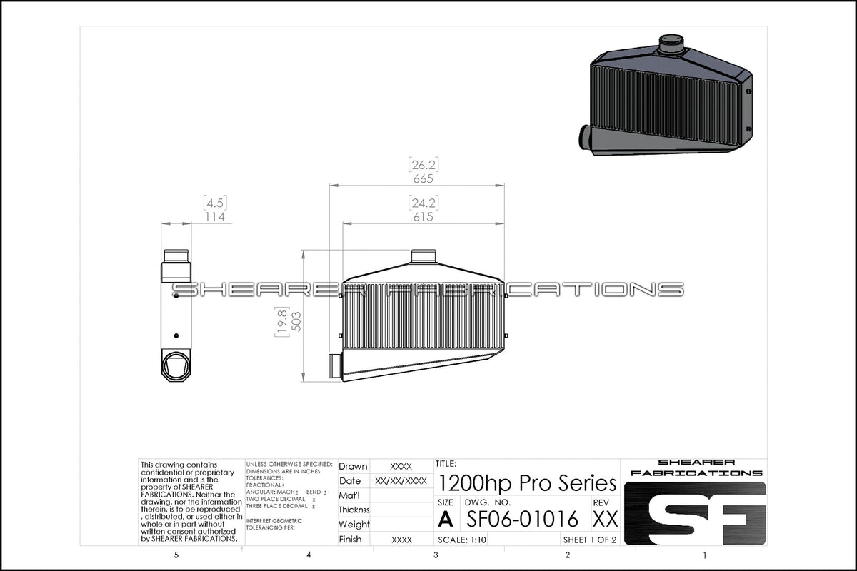 Pro/Series, 1200hp - HP Race Brands - Shearer Fabrications, Inc. - Intercooler