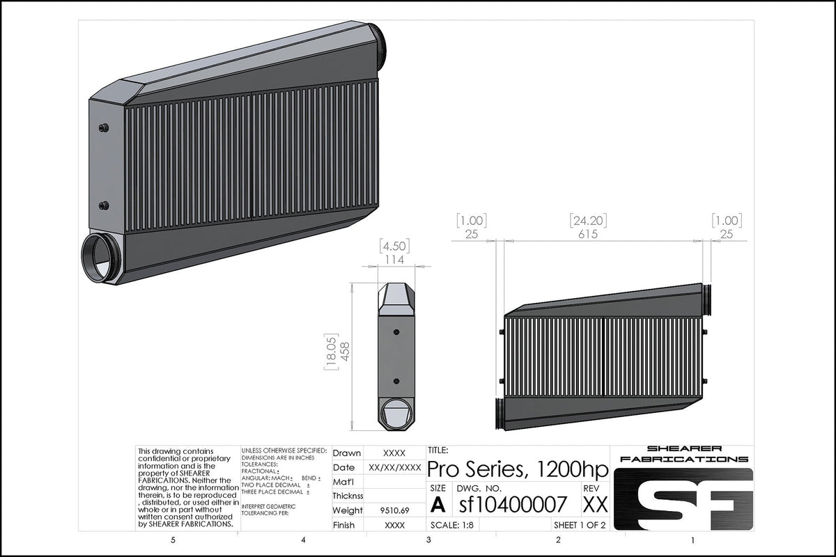 Pro/Series, 1200hp - HP Race Brands - Shearer Fabrications, Inc. - Intercooler
